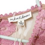 For Love & Lemons  NWT Embroidered Maxi Dress Pink Women’s Size Small Mesh Nude Photo 14