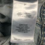 We Wore What Icon Mom Jean Sz 31 Light Wash Distressed Raw Hem Wide Leg Mid Waist Photo 5