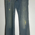 joe's jeans  30 Navens Low‎ Rise Flare Leg Floral Embroidered Jeans CP Photo 0
