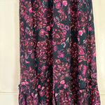 Ulla Johnson Arlene Midi Dress Midnight Floral Navy Pink Size 8 Cinchable Waist Photo 9