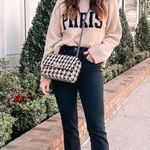 ANINE BING  Kendrick Wool/Cashmere Blend University Paris Sweater in Light Camel Photo 2