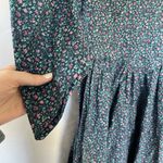 Vintage Floral Long Sleeve Dress With Lace Trim & V Photo 2