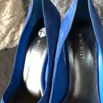 Nine West NWT Royal Blue Leather Suede Heels S7.5 Photo 10