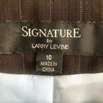 Larry Levine Signature by  Blazer Women’s Size 10 Brown with blue pinstripes Photo 10
