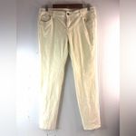 Garnet Hill  10P Cream Straight Leg Velvet Low Pile Velour Pants - Petite Photo 9