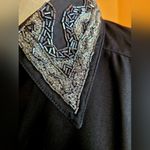 Cache Black Silk Western Style Beaded Shirt Photo 3