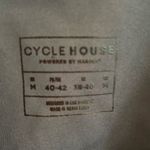 Cycle House Black Metallic Cropped Athletic Tank Top Size Medium Leopard Print Photo 2