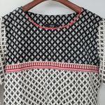 Soch Womens Dress M Black White Allover Print Round Neck 3/4 Sleeve Shift Tunic Size M Photo 8