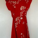 Ooh La Luxe Red Floral Deep V mini dress, Medium, NWOT Photo 7