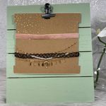 🆕 Gold & Pink Five Choker Necklace Set Photo 3