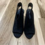 via spiga  Black Suede Leather Open Toe Heels Shoes Size 7 Photo 1