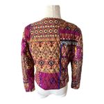 Ruby Rd   Womens Jacket Blazer  Open Front Yellow/Orange/Pink Quilted Photo 2