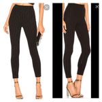 NBD  High Waist Pinstripe Leggings in Black & White Photo 1