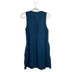 Faherty  Isha Dress Indigo Blue Denim Chambray Size Medium Casual Summer Photo 1