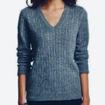 Banana Republic  size xs shimmery gray metallic sweater long sleeve shirt Photo 3