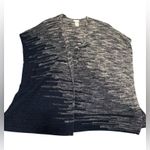 Pure Jill Open Front Sweater Poncho Size XS/S Blue Gray Short Sleeves Cotton Photo 7
