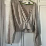 Urban Outfitters  Beige Faux Wrap Top - Size M Photo 4