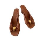 Zimmermann  Gleam 65 Avalon Brown Leather Sandals Heels Size 39 / US 8 Photo 12