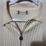 Altar'd State  Crop Top Size Small Daisy Full Zip Ribbed Knit Long Sleeve Photo 2