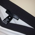 AQUA Black and White Contrast Romper Photo 3