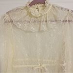 Japanese Kawaii Victorian Style Cream Lace Ruffle Ribbon Shirt Blouse Top Photo 10