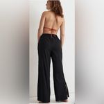 Madewell Womens Black Drawstring Wide-Leg Pants Photo 2