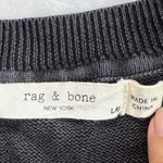 Rag and Bone Eyelet Knit Top Long Sleeve Cotton Blend Sweater Black Large Photo 3