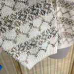 Reba Rose Vintage 1990s Y2K Beige Striped Cardigan Sweater 100% Cotton Small Photo 8