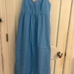 Quince Blue  V Maxi Dress Photo 0