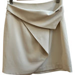 Essentiel Michelle Belau Ivory Faux Wrap Mini Skirt Size Small Romantic Chic Photo 0