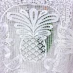 Farm Rio  Guipure Lace Crop Top Blouse Short Sleeve White Large NWT Photo 8