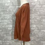 Free People  We the Free Clover Puff Shoulder Top in Burnt Orange Mesa Photo 3