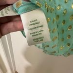 Lilly Pulitzer | Rilla Silk Blend Seafoam Green Gold Dot Tassel Blouse Top, S Photo 8