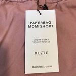 Bluenotes High Waist Paperbag Mom Shorts Mauve XL NWT Cotton Cuffed Hems Photo 3