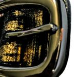 WCM New York Leather Belt Metal Chain Gold & Black Metallic Women's Wrap Photo 10