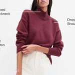 Gap  Women's Turtleneck Sweater Mock Neck Drop Shoulder (45) Photo 3