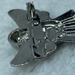 Silver Color Metal Guardian Angel Jewelry Pin Brooch Red Heart Center Photo 6