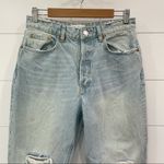 ZARA  Light Wash Distressed Mom Jeans Size 8 Photo 1