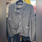 Free People NWOT  We The Free Cute In This Cardi - dusty blue - Small *IR* Photo 7