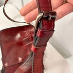 Patricia Nash  Lari Oxblood Red Leather Crossbody Satchel Purse Photo 9