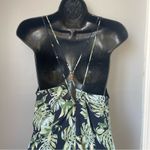 Color Thread Tropical Leaf Print Maxi Dress Photo 5