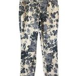 Chico's  Women Size 1.5 So Slimming Floral Print Straight Leg Mid Rise Denim Jeans Photo 0