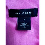 Halogen  Satin Midi Dress V-neckline Puff Sleeve Zip Closure Pink Women's S NWOT Photo 7