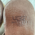 UGG  Vivica Genuine Leather Wood Sole Platform Clogs with Studs Sheepskin Lined Photo 9