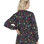 Dickies EDS Scrubs Jacket for Women Warm Up Snap Front Photo 1