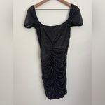 Lucy in the Sky NWOT  Emaline Ruched Bodycon Mini Dress in Black homecoming M Photo 3