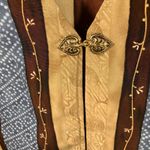 Maggie Sweet Kimono Collect Vest 3X Boho Stripe Sleeveless USA Made Retro Hook‎ Brown Photo 7