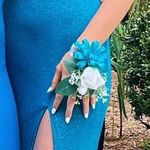 blue sparkly formal/prom dress Size 0 Photo 0