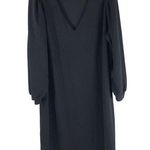 City Chic  Womens Shift Dress V Neck Puff Long Sleeve Black L/20 Photo 0