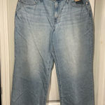 Madewell NWT Size 33P Curvy Super Wide Leg Cotton Denim High Waist Jeans Photo 0